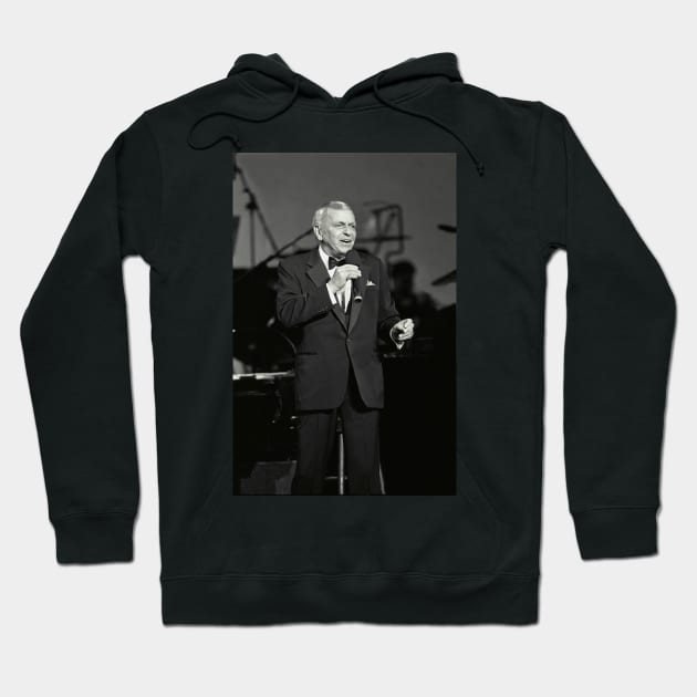 Frank Sinatra BW Photograph Hoodie by Concert Photos